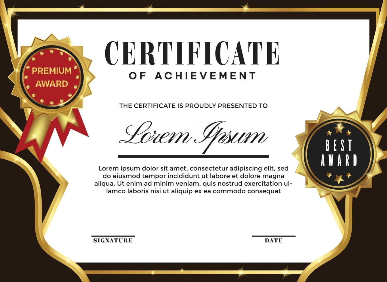 koninklijk luxe elegant certificaat vector