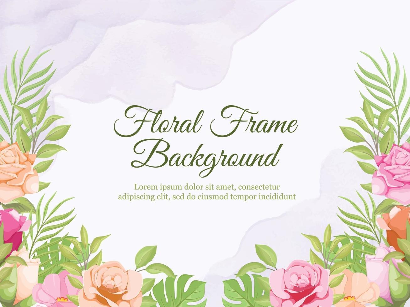 bruiloft banner achtergrond bloemen sjabloonontwerp vector