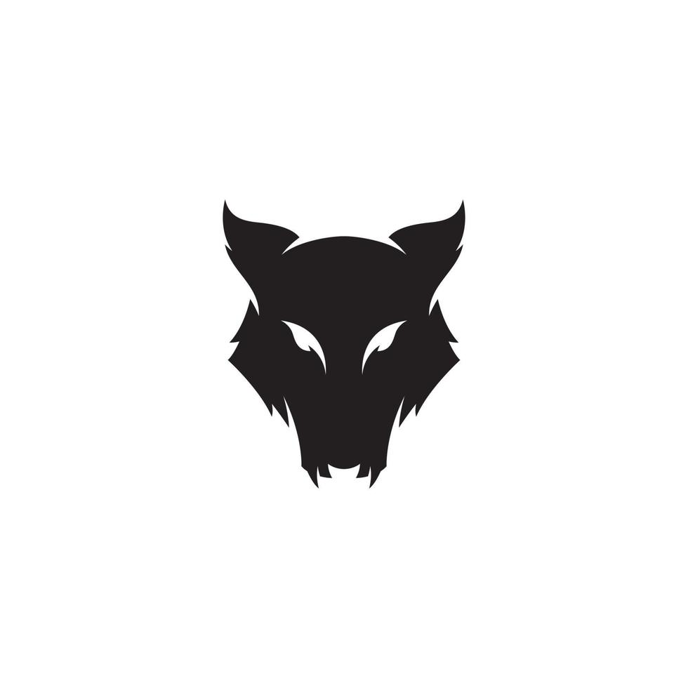 wolf hoofd logo vector ontwerpsjabloon