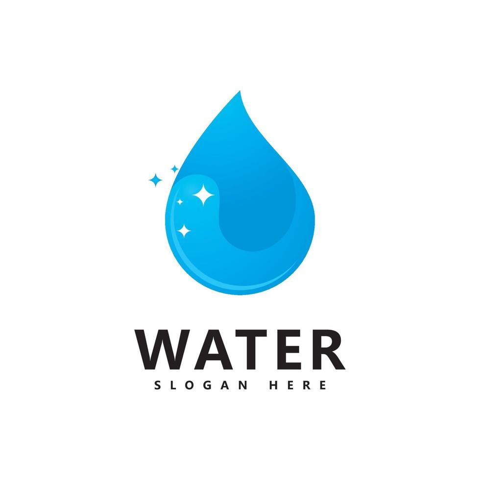 aqua water logo ontwerp. waterdruppel vector logo