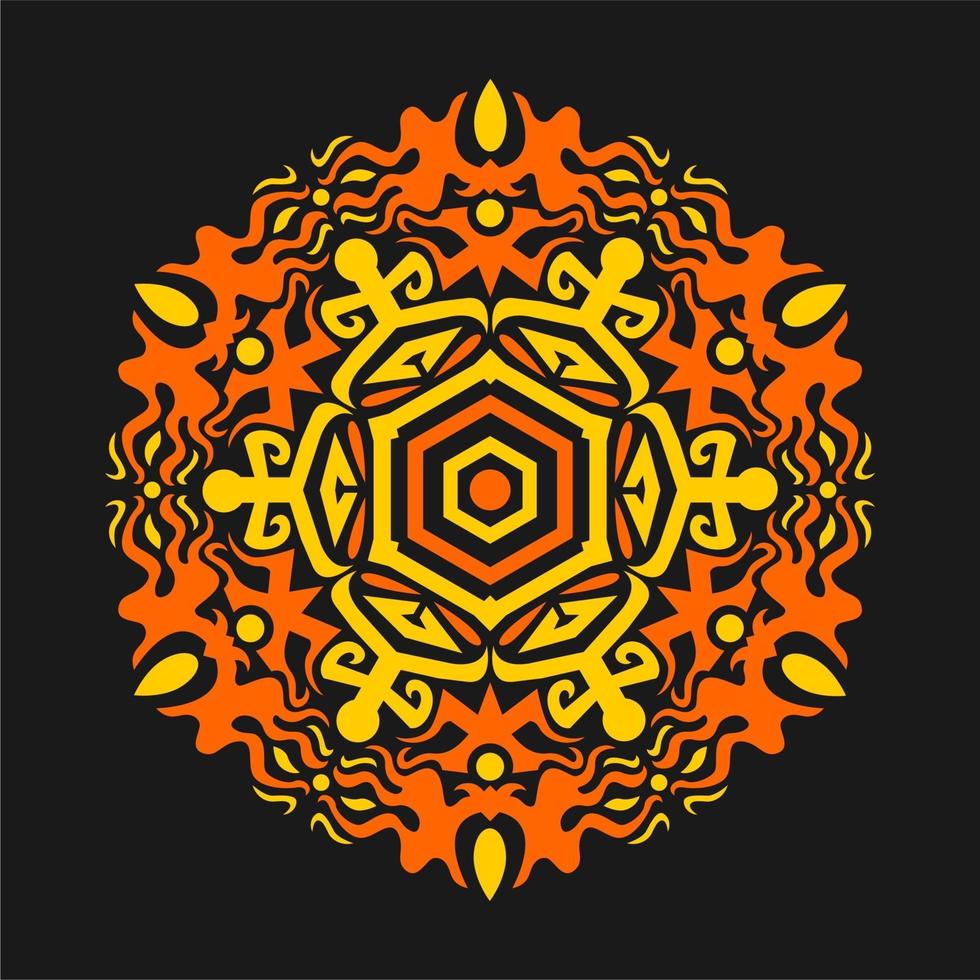 modern mandala-kunstvectorontwerp met een prachtige mix van kleuren vector