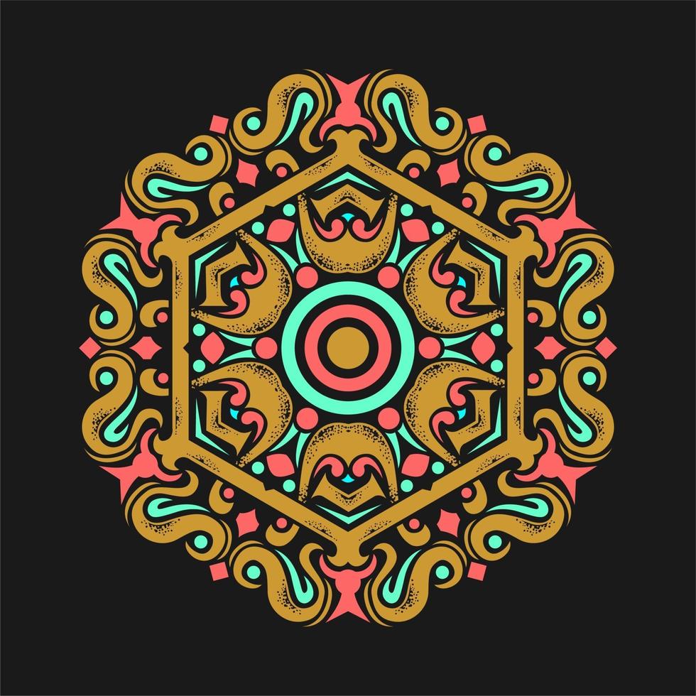 modern mandala-kunstvectorontwerp met een prachtige mix van kleuren vector