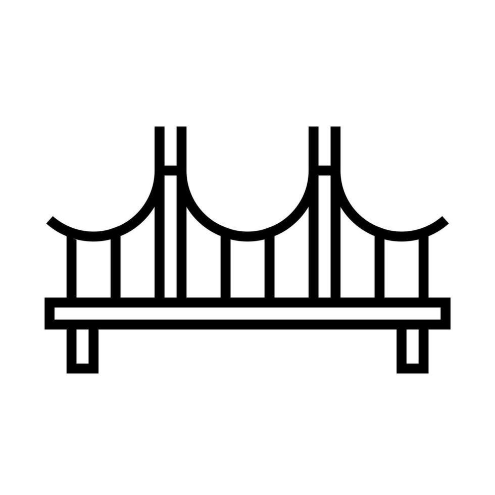 brug icoon in lijn stijl vector
