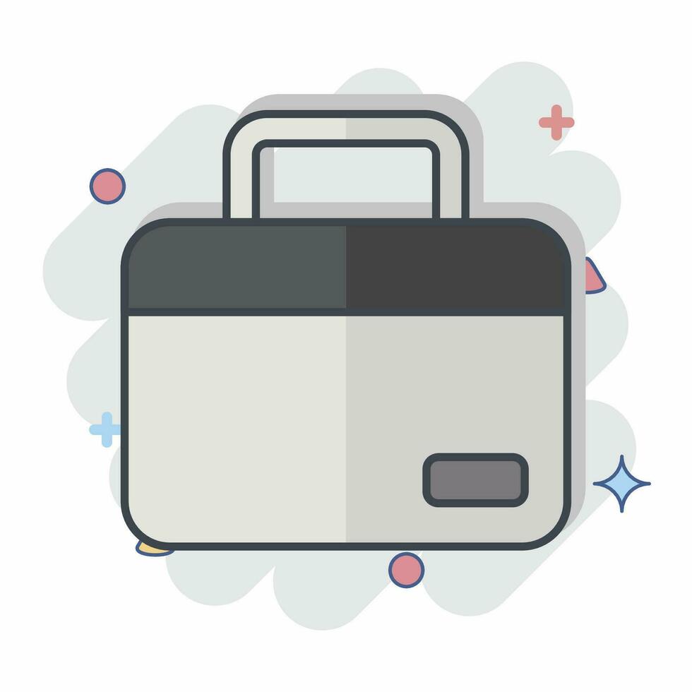 icoon laptop tas. verwant naar computer symbool. grappig stijl. gemakkelijk ontwerp bewerkbaar. gemakkelijk illustratie vector