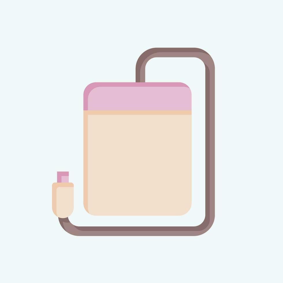 icoon portable hdd. verwant naar computer symbool. vlak stijl. gemakkelijk ontwerp bewerkbaar. gemakkelijk illustratie vector