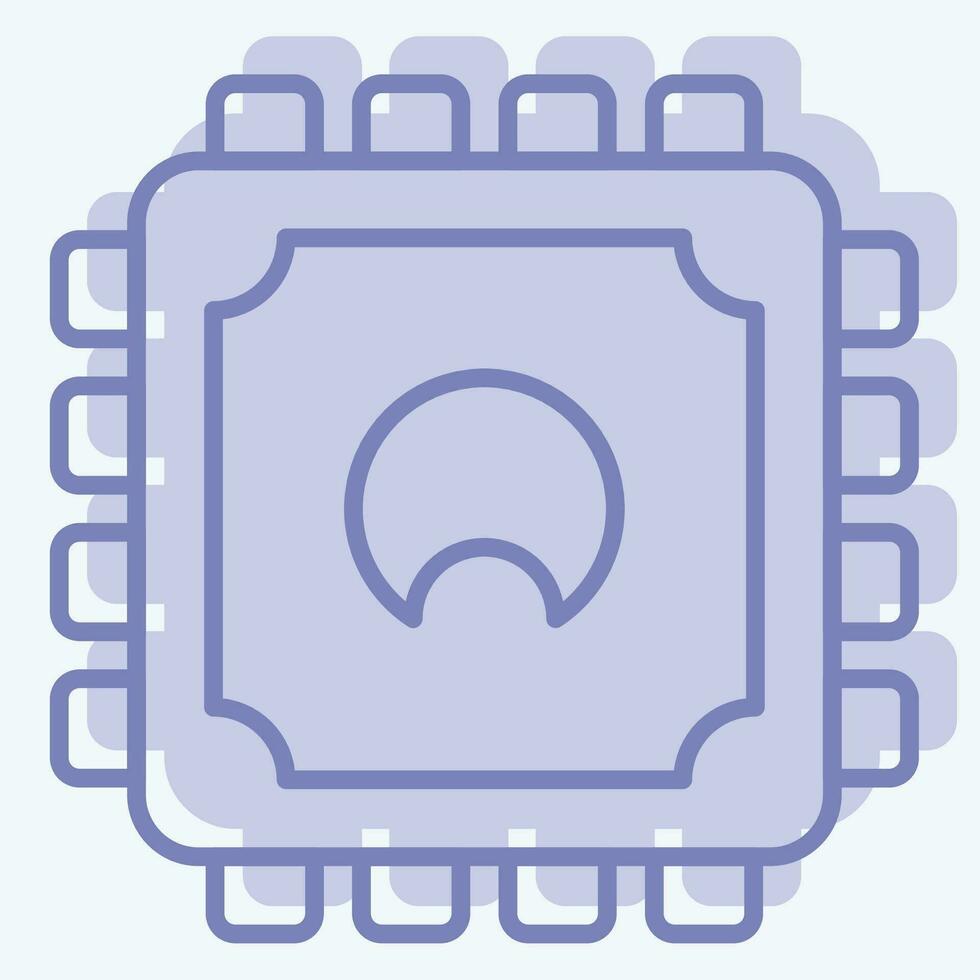 icoon processor. verwant naar computer symbool. twee toon stijl. gemakkelijk ontwerp bewerkbaar. gemakkelijk illustratie vector