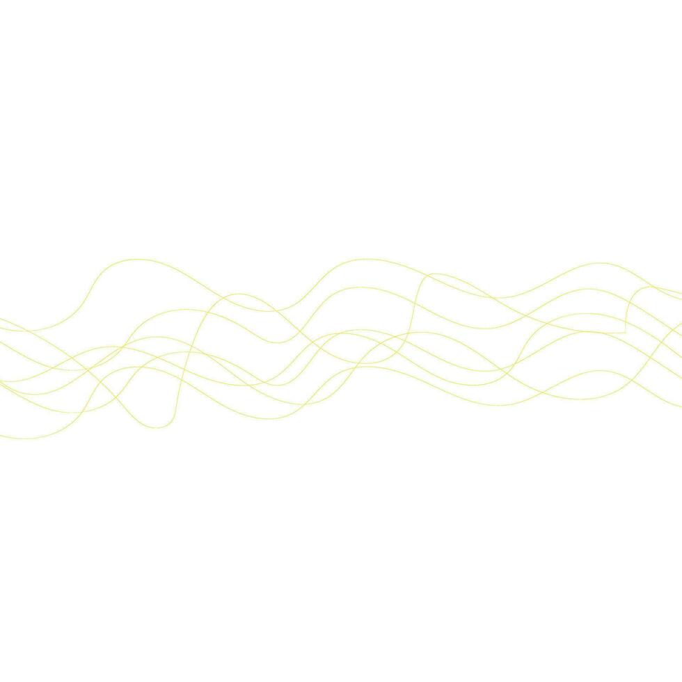 gemakkelijk modern abstract vector golvend geel kleur chaotisch lijn patroon kunst werk, perfect voor achtergrond, behang