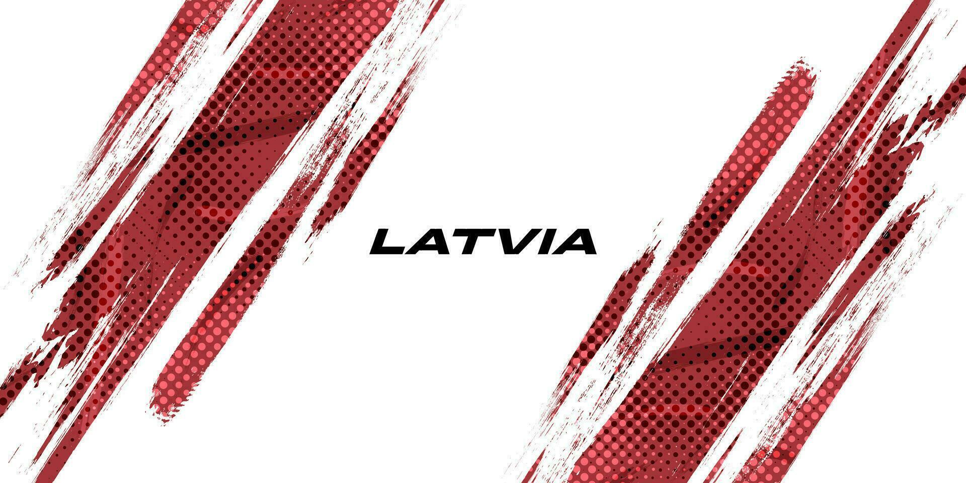 vlag van Letland met borstel stijl. nationaal republiek van Letland vlag Aan wit achtergrond vector