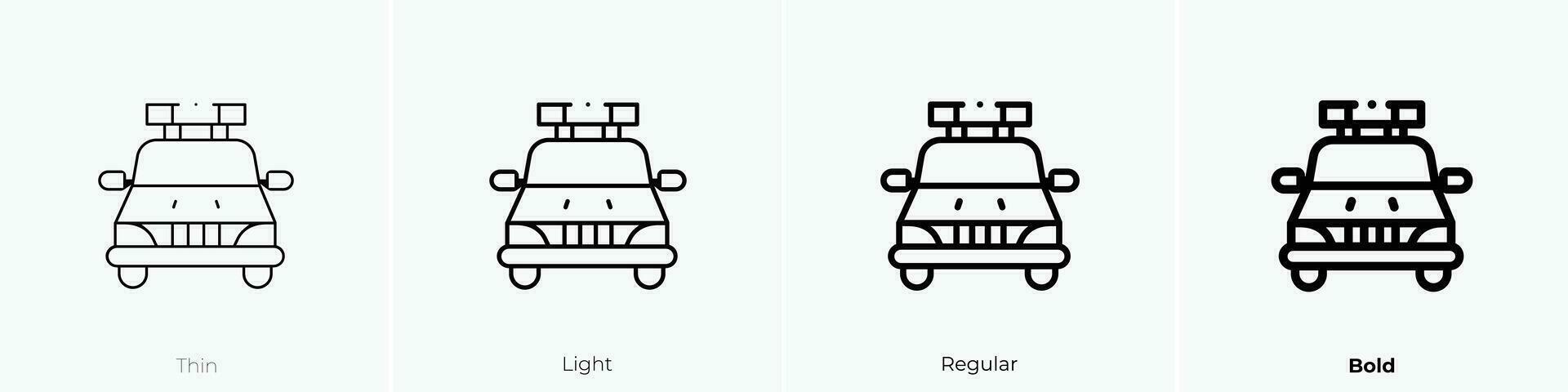 veiligheid auto icoon. dun, licht, regelmatig en stoutmoedig stijl ontwerp geïsoleerd Aan wit achtergrond vector