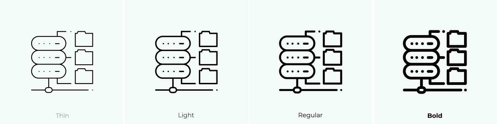 server icoon. dun, licht, regelmatig en stoutmoedig stijl ontwerp geïsoleerd Aan wit achtergrond vector