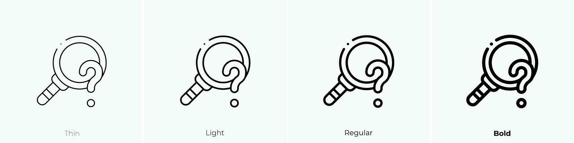 zoeken icoon. dun, licht, regelmatig en stoutmoedig stijl ontwerp geïsoleerd Aan wit achtergrond vector