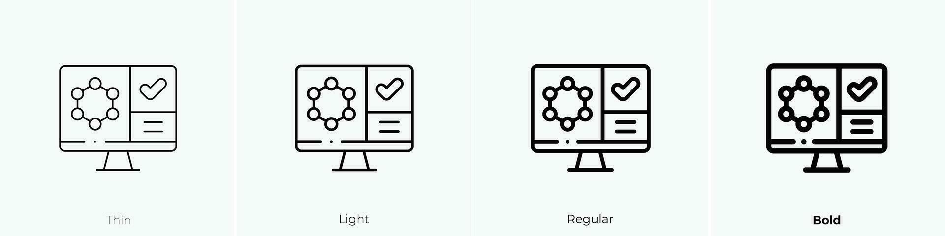 wetenschap icoon. dun, licht, regelmatig en stoutmoedig stijl ontwerp geïsoleerd Aan wit achtergrond vector