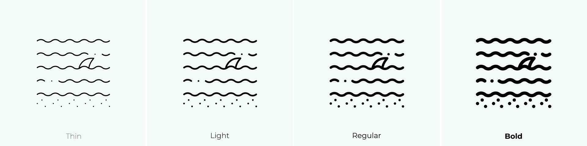 zee icoon. dun, licht, regelmatig en stoutmoedig stijl ontwerp geïsoleerd Aan wit achtergrond vector