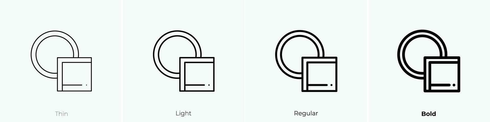 vorm icoon. dun, licht, regelmatig en stoutmoedig stijl ontwerp geïsoleerd Aan wit achtergrond vector