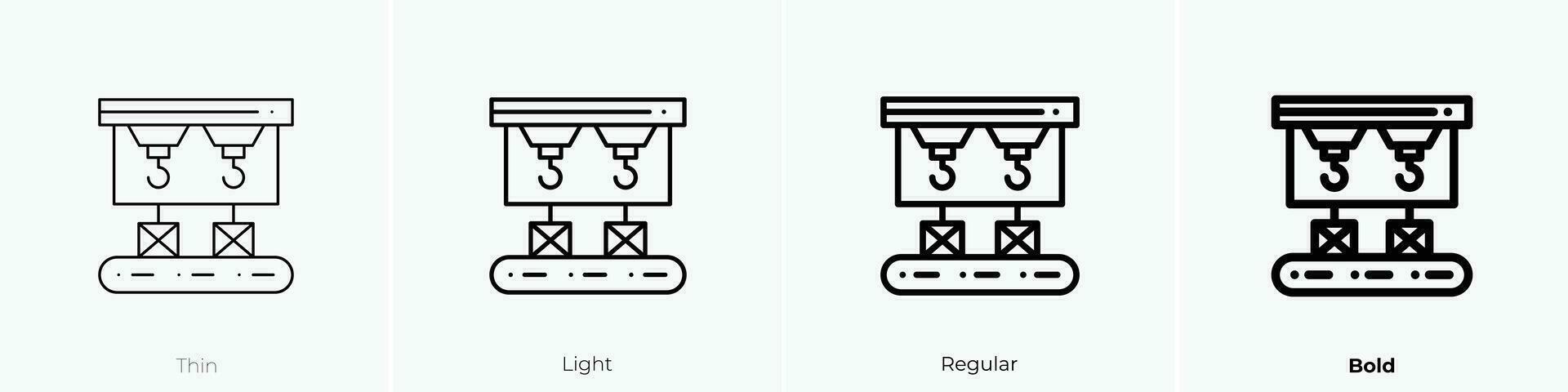 robot arm icoon. dun, licht, regelmatig en stoutmoedig stijl ontwerp geïsoleerd Aan wit achtergrond vector