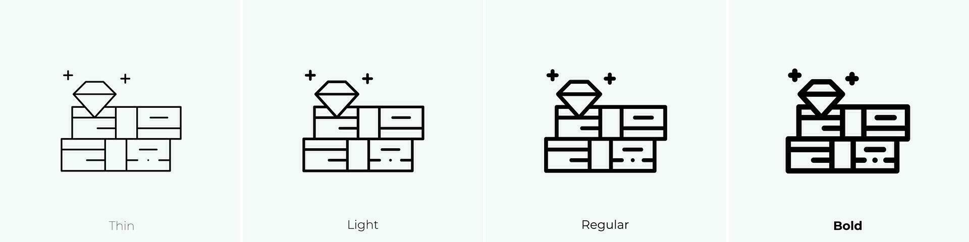 rijk icoon. dun, licht, regelmatig en stoutmoedig stijl ontwerp geïsoleerd Aan wit achtergrond vector