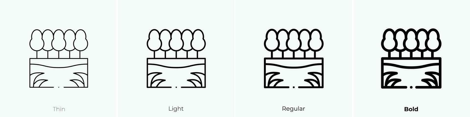 rivier- icoon. dun, licht, regelmatig en stoutmoedig stijl ontwerp geïsoleerd Aan wit achtergrond vector