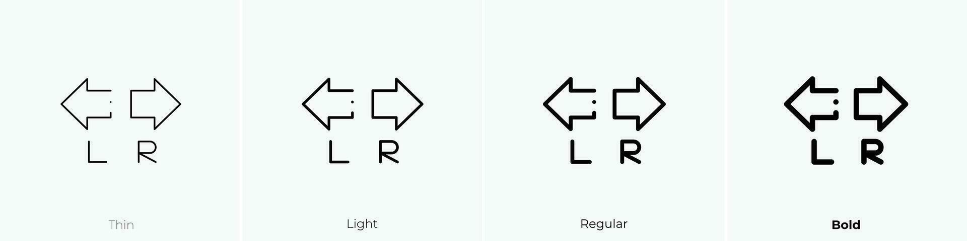 Rechtsaf pijl icoon. dun, licht, regelmatig en stoutmoedig stijl ontwerp geïsoleerd Aan wit achtergrond vector