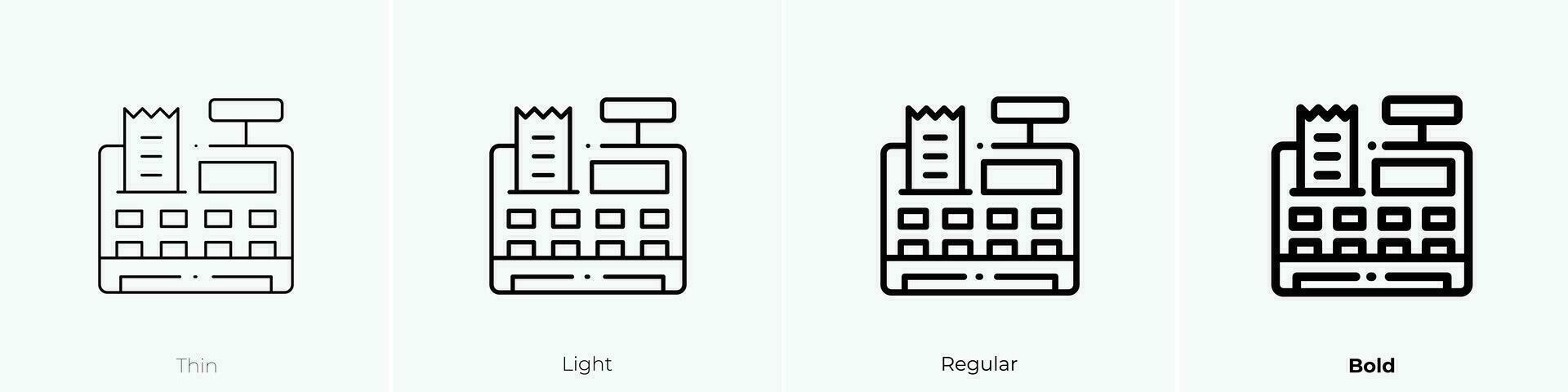 registreren icoon. dun, licht, regelmatig en stoutmoedig stijl ontwerp geïsoleerd Aan wit achtergrond vector