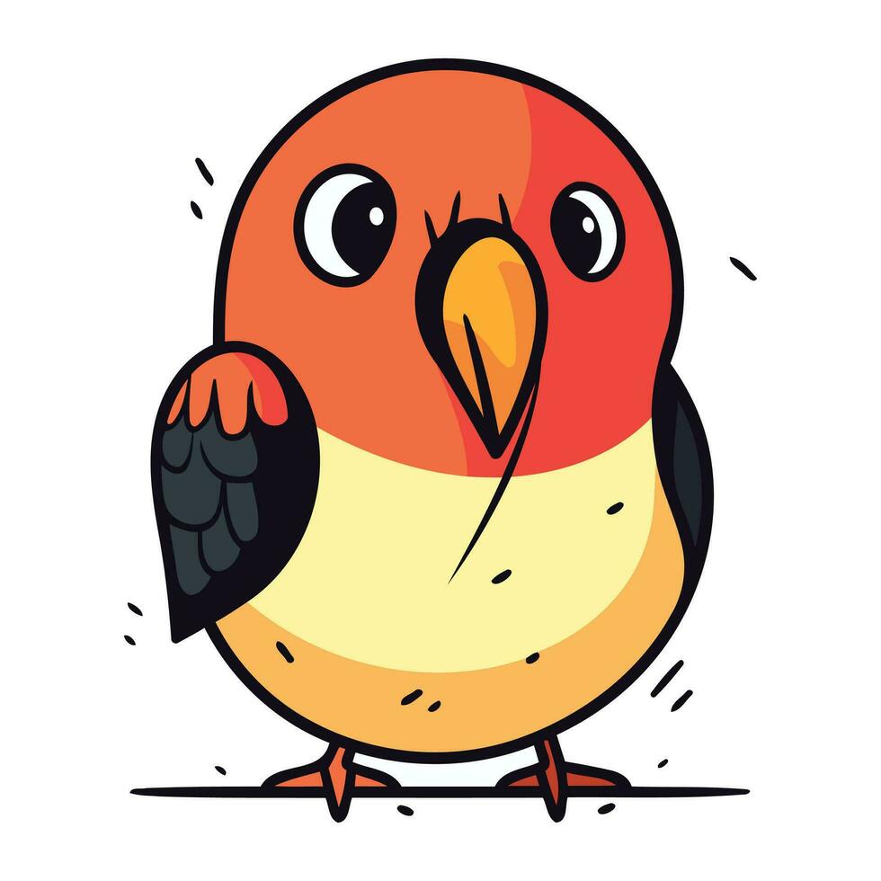 schattig tekenfilm vogel. vector illustratie. geïsoleerd Aan wit achtergrond.