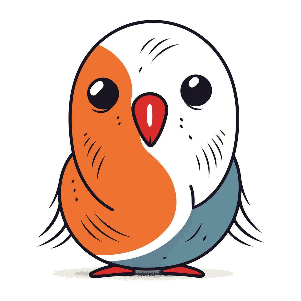 tekenfilm pinguïn geïsoleerd Aan wit achtergrond. schattig vogel vector illustratie.