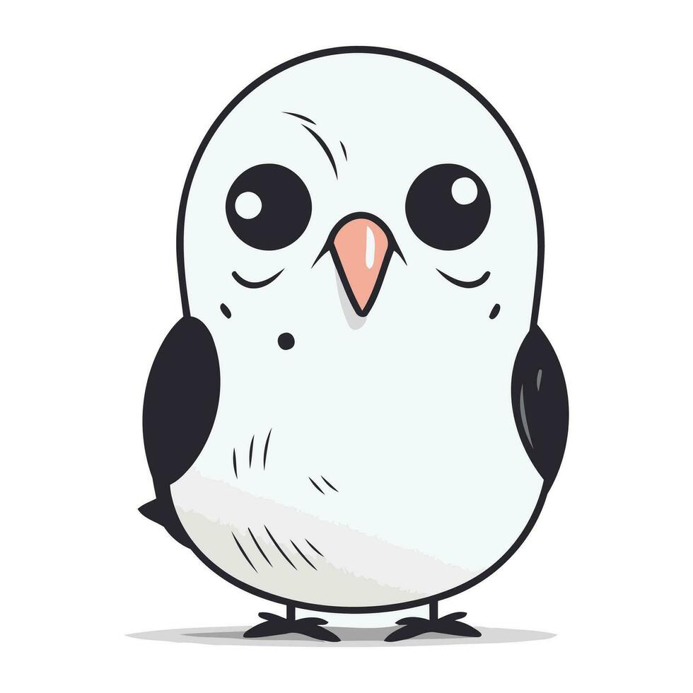 schattig tekenfilm pinguïn. geïsoleerd Aan wit achtergrond. vector illustratie.