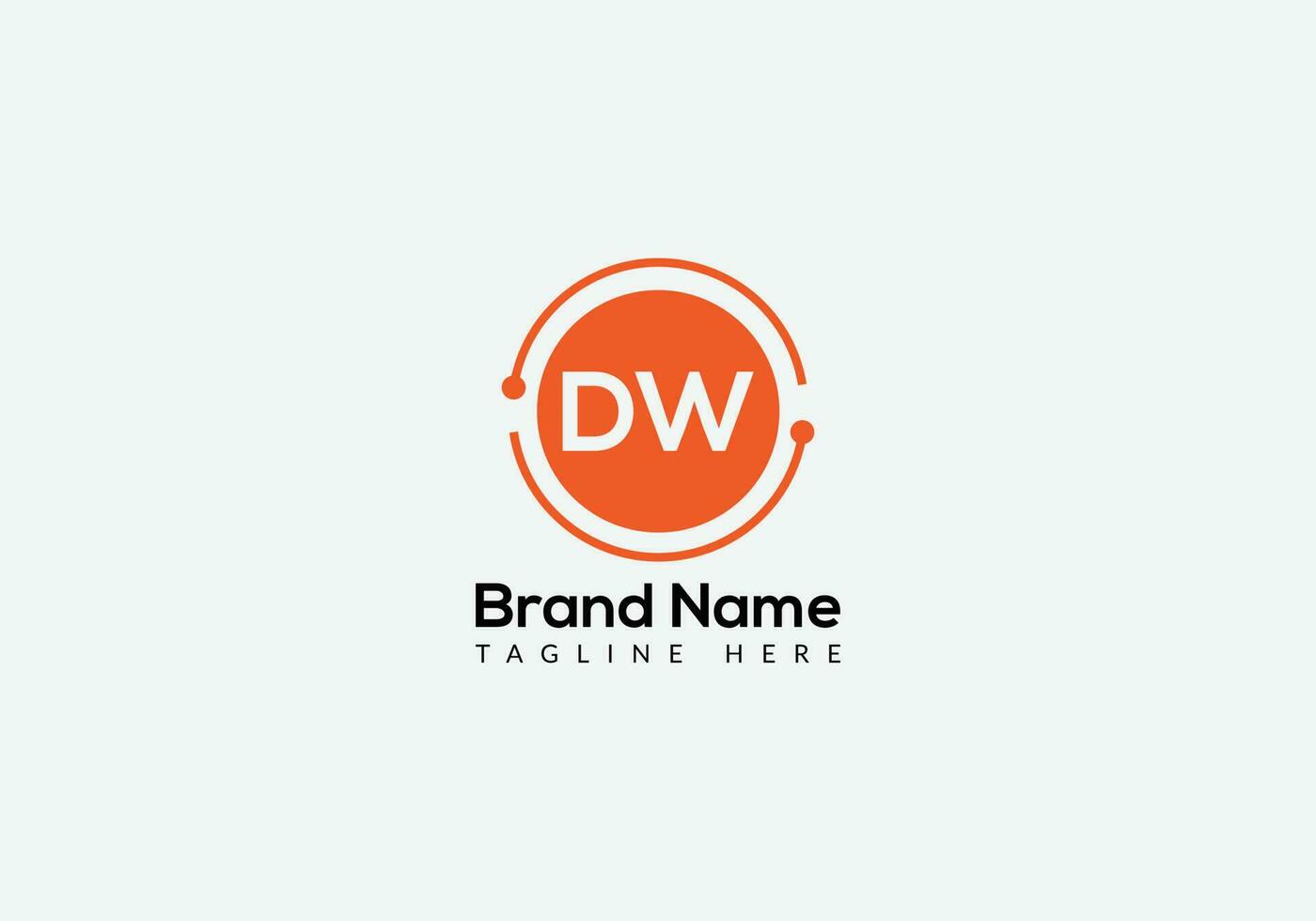 abstract dw brief modern eerste lettertekens logo ontwerp vector