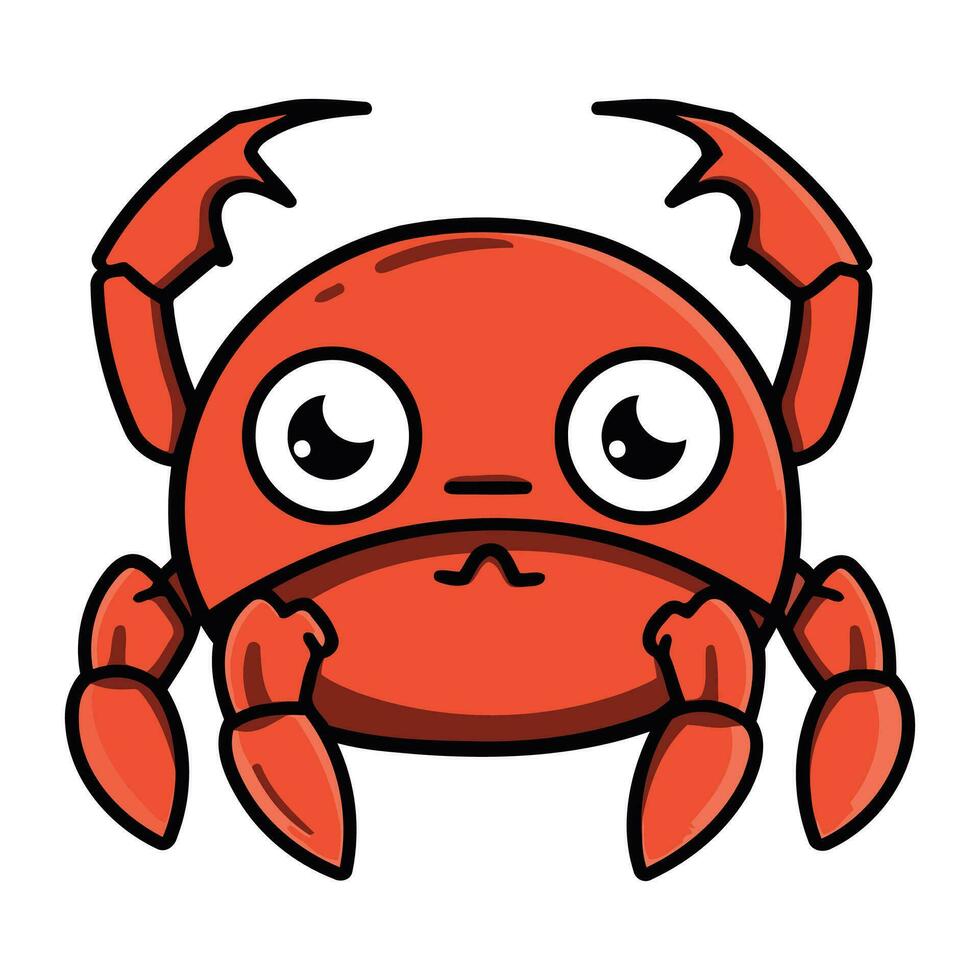 schattig tekenfilm krab. vector illustratie van een grappig krab geïsoleerd Aan wit achtergrond.