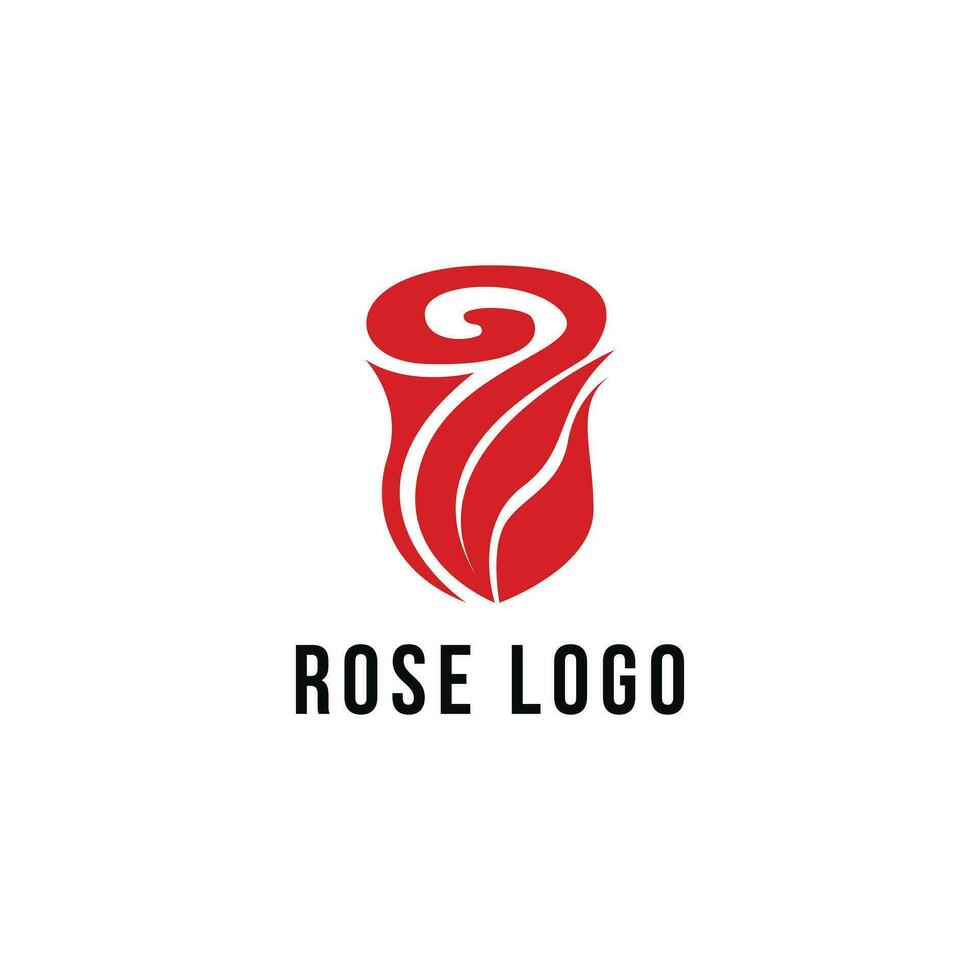 rood roos bloem logo ontwerp idee vector