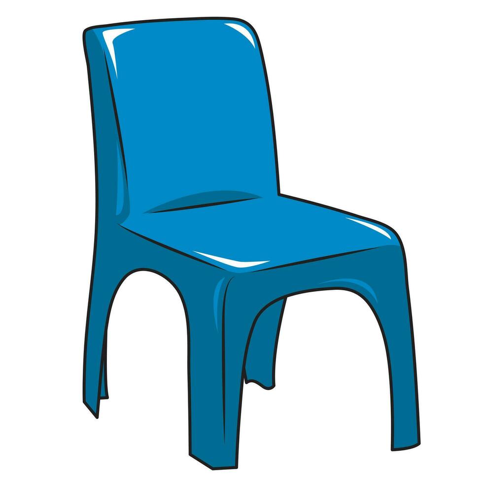 klein plastic stoelen voor huishouden of buitenshuis behoeften vector