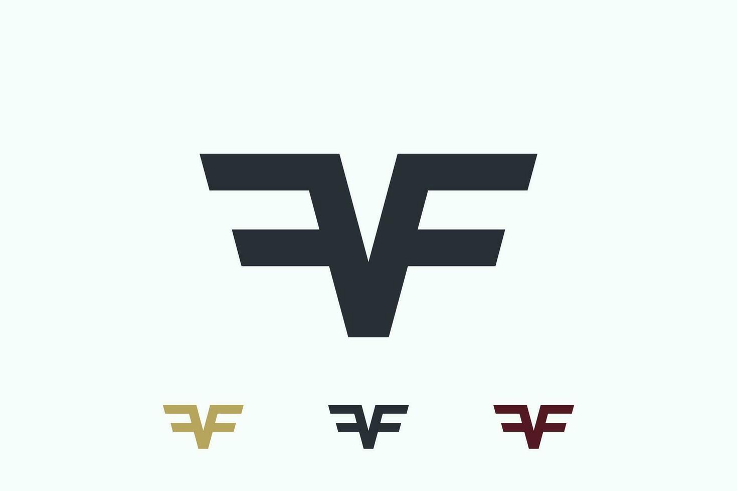 initialen brief logo ontwerp met brief ff concept vector
