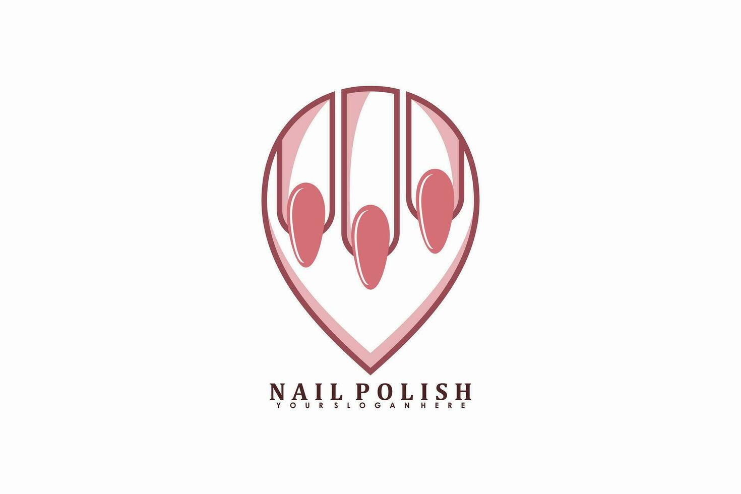 nagel salon logo ontwerp vector met creatief nagel Pools schoonheid