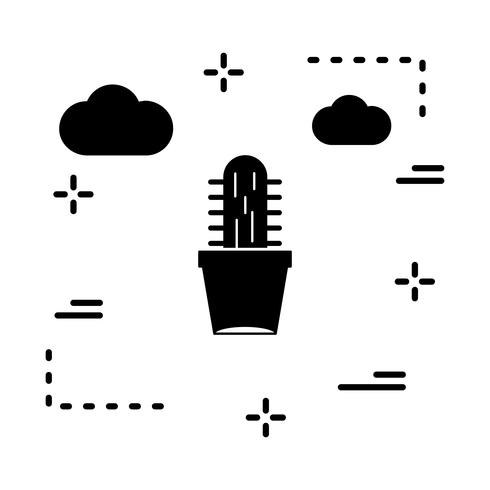 vector catcus plant pictogram