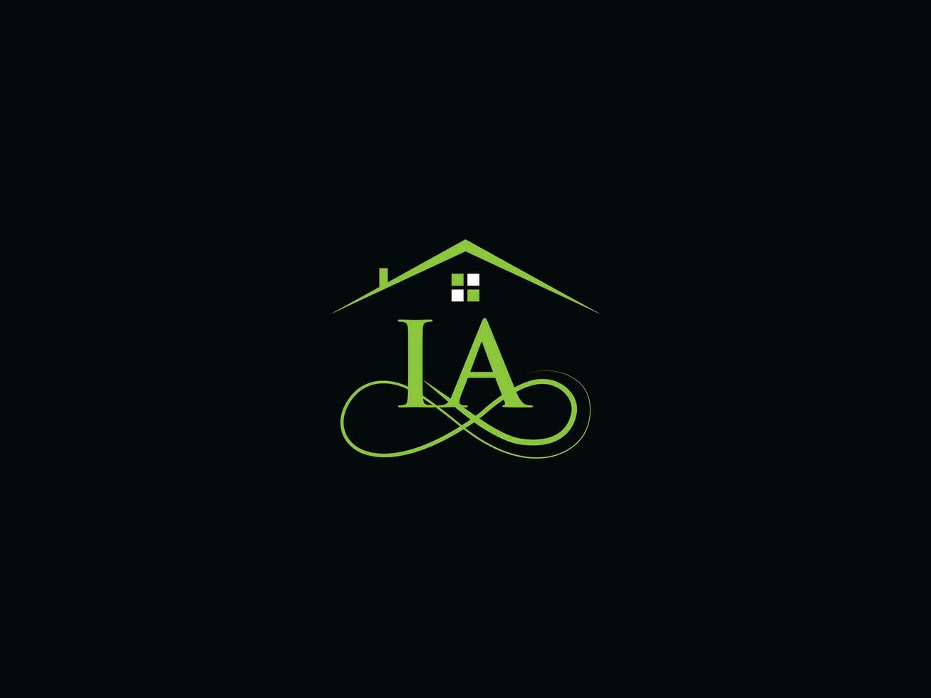 monogram IA echt landgoed logo, modern IA logo icoon vector voor uw huis