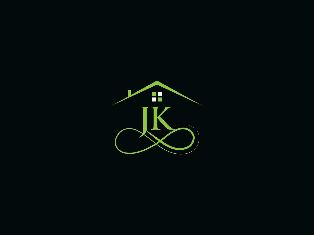 modern jk logo icoon vector, monogram jk logo icoon voor uw gebouw bedrijf vector