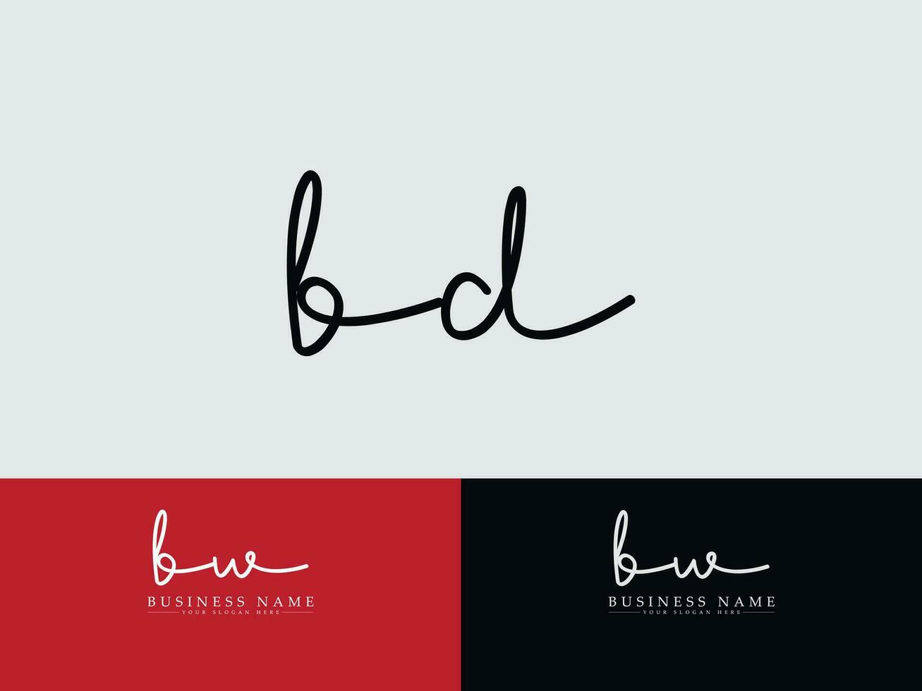 alfabet bd brief logo vector, minimalistische bd luxe logo icoon ontwerp vector