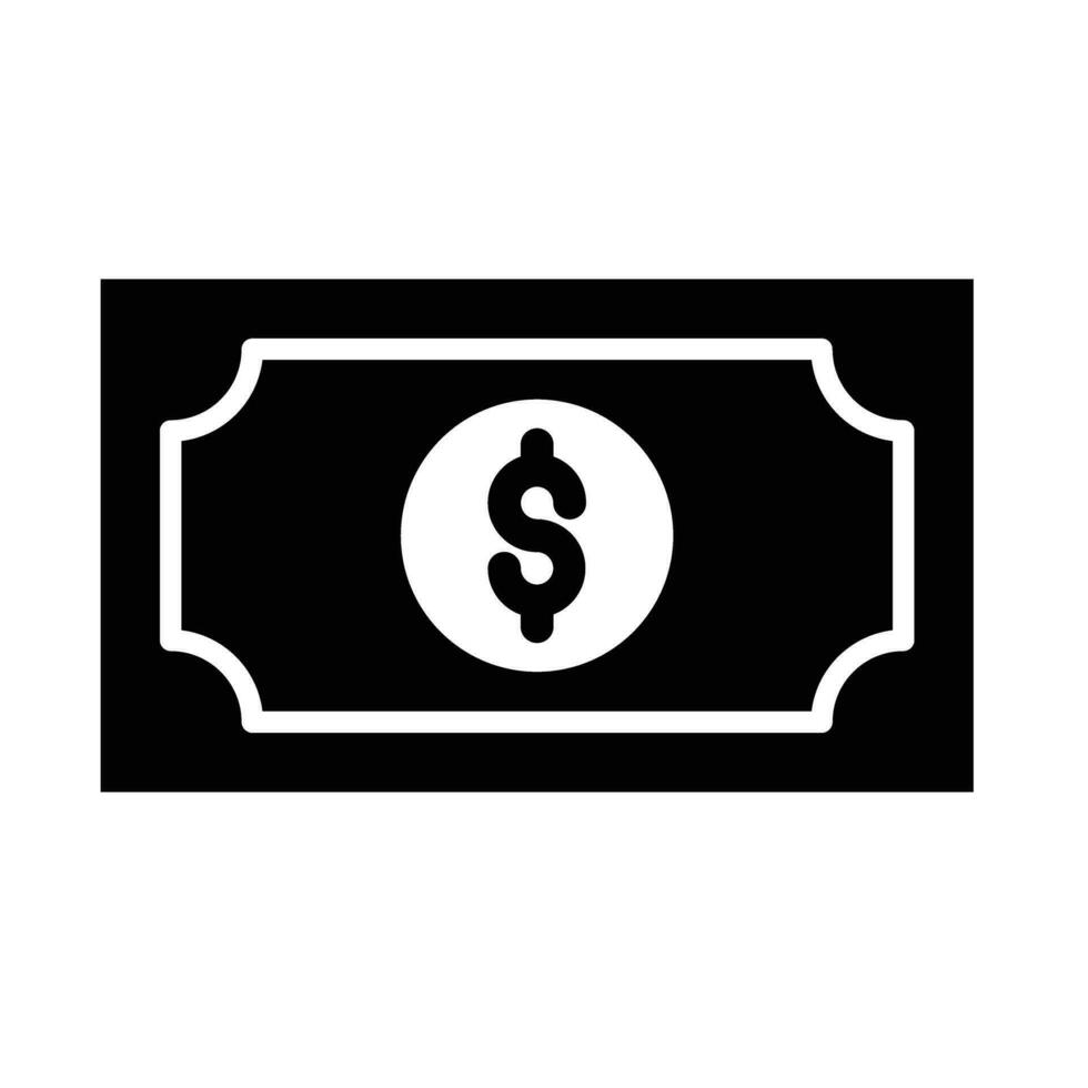 contant geld vector glyph icoon voor persoonlijk en reclame gebruiken.