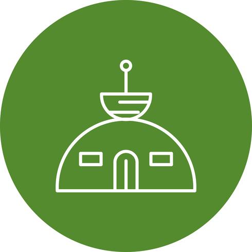 Vector satelliet station pictogram