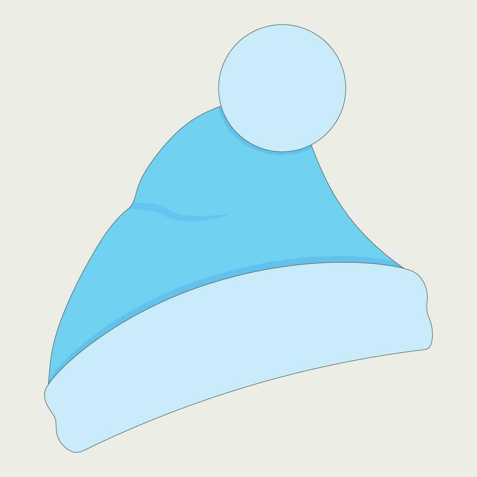 warm blauw winter hoed vector