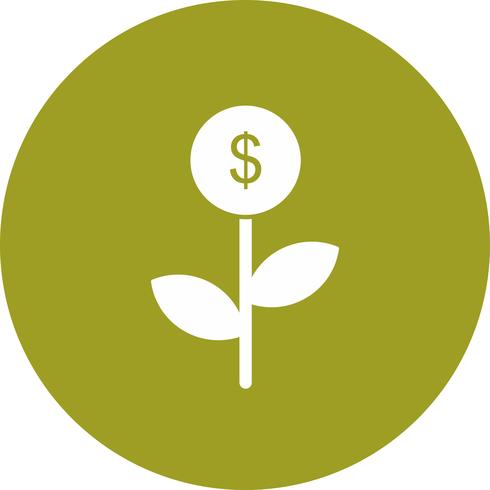 vector dollar plant pictogram