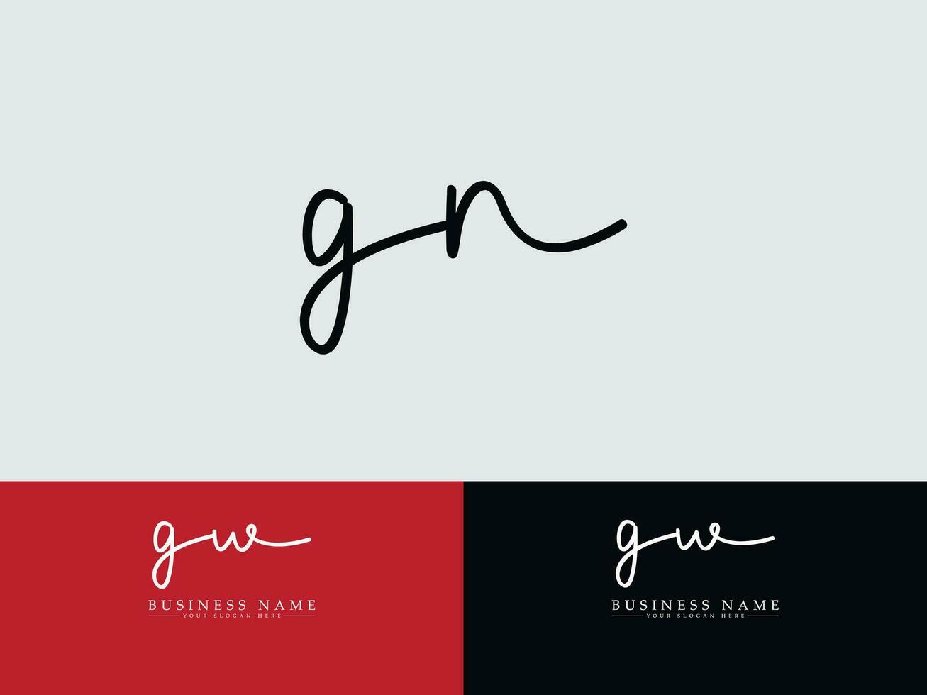 eerste gn logo icoon, minimalistische gn modern luxe handtekening logo vector
