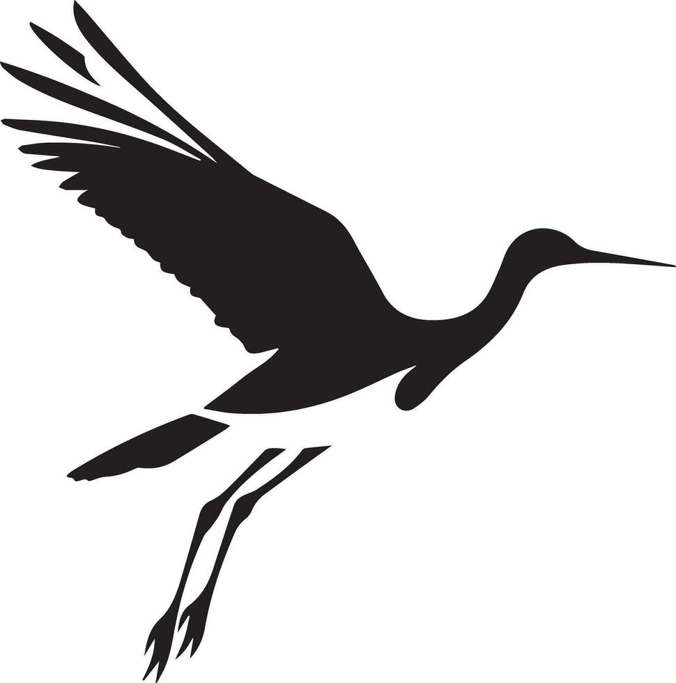 kluut vogel vector silhouet illustratie zwart kleur