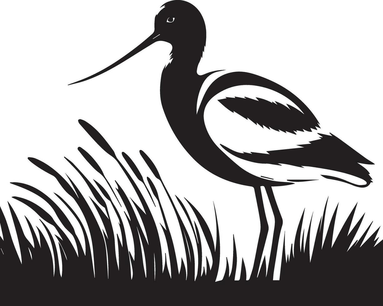 kluut vogel vector silhouet illustratie zwart kleur