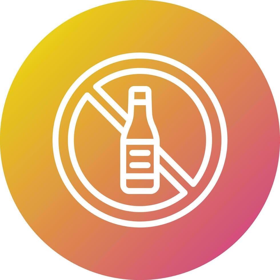 geen alcohol vector pictogram ontwerp illustratie