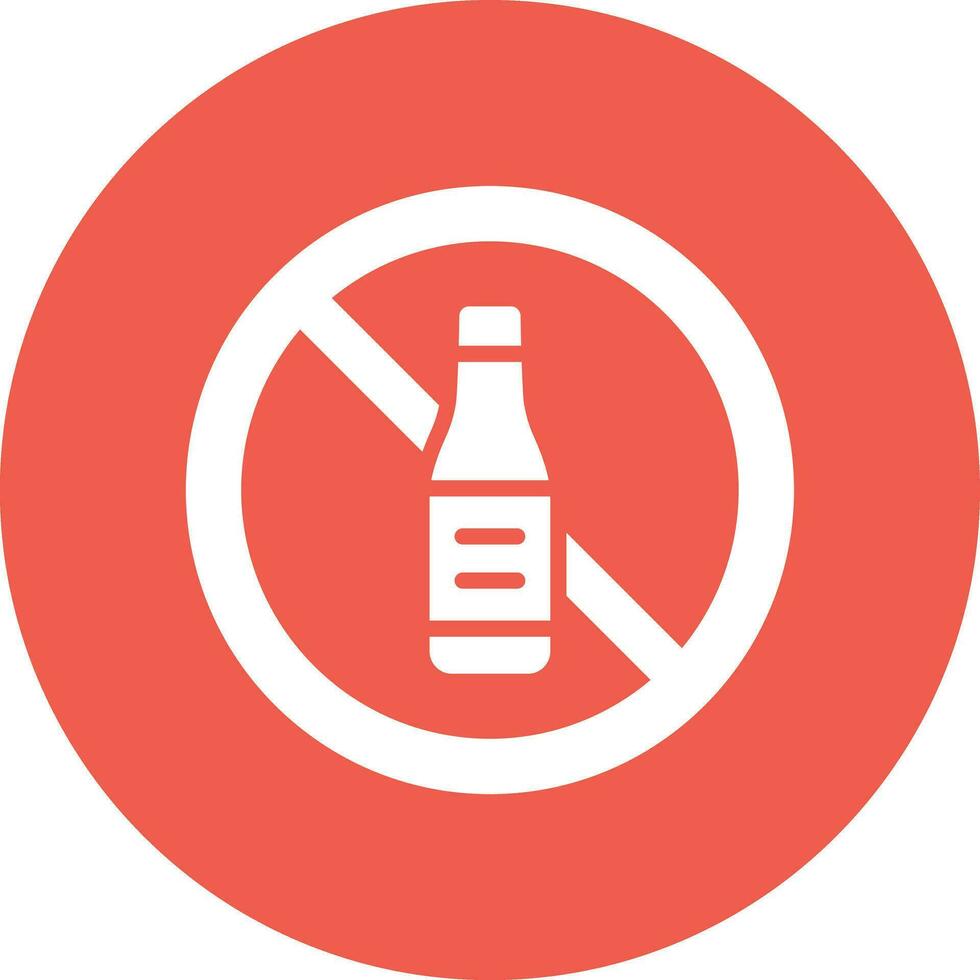 geen alcohol vector pictogram ontwerp illustratie