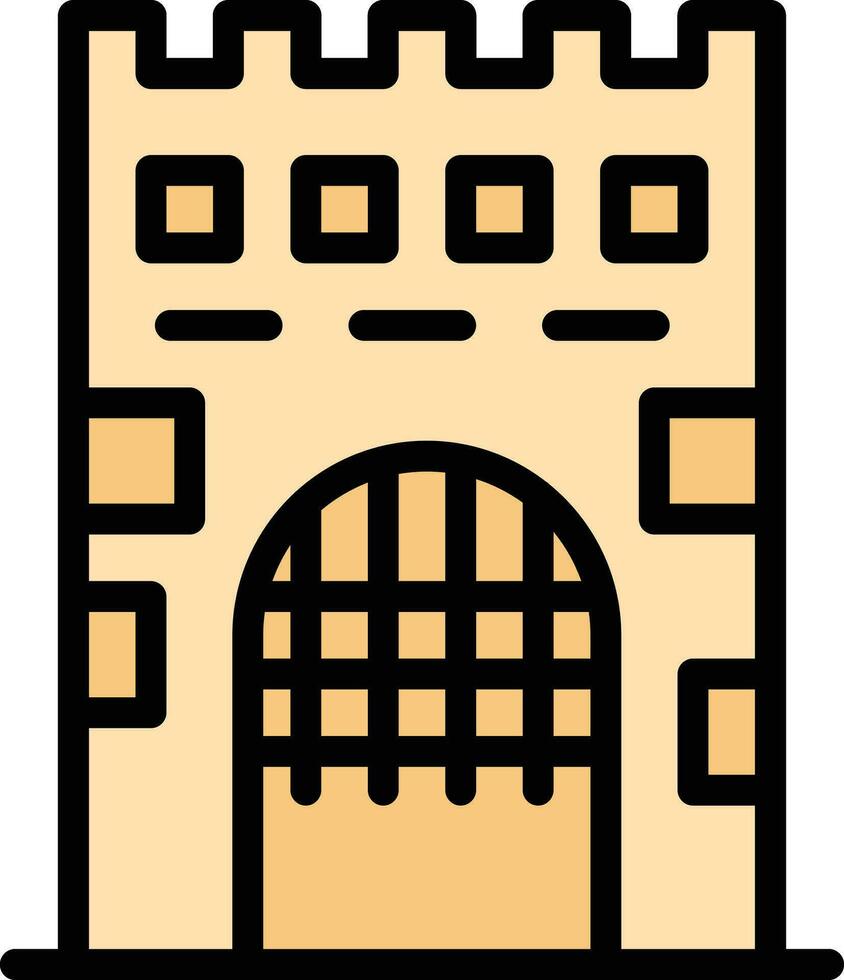 middeleeuws poort vector icoon ontwerp illustratie