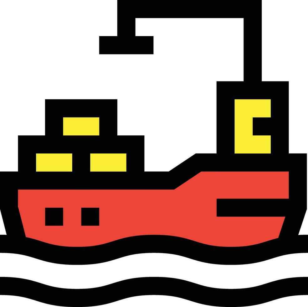 vrachtschip vector pictogram ontwerp illustratie