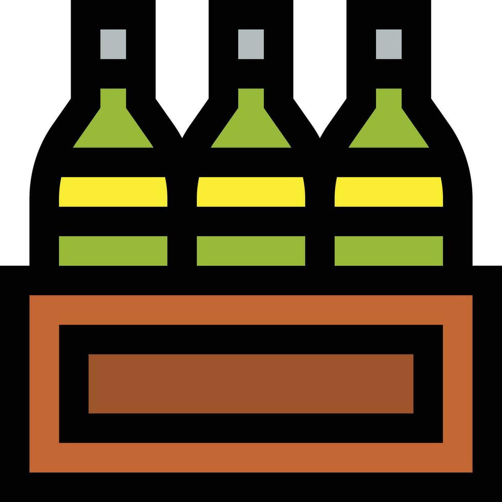wijn doos vector icoon ontwerp illustratie