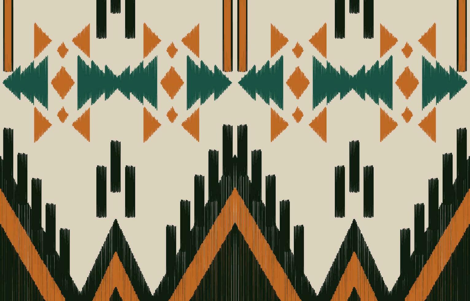 etnisch abstract ikat kunst. aztec ornament afdrukken. meetkundig etnisch patroon naadloos kleur oosters. ontwerp voor achtergrond ,gordijn, tapijt, behang, kleding, inpakken, batik, vector illustratie.