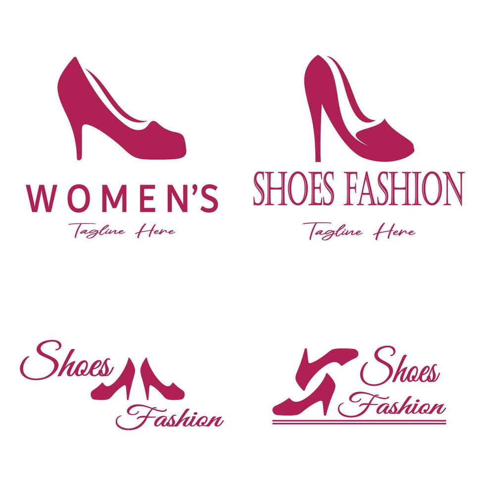 logo voor vrouwen hoog hiel- schoenen dat is elegant en luxueus en vrouwelijk. logo voor bedrijf, vrouwen schoen winkel, mode, schoen bedrijf, schoonheid. vector